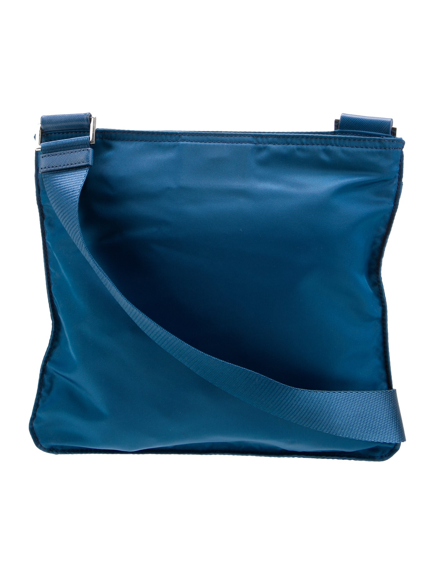 Prada Enameled Metal Triangle Messenger Bag